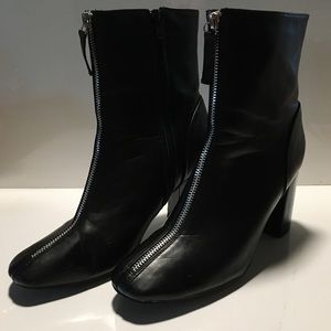Zipper Ankle Boot Heels